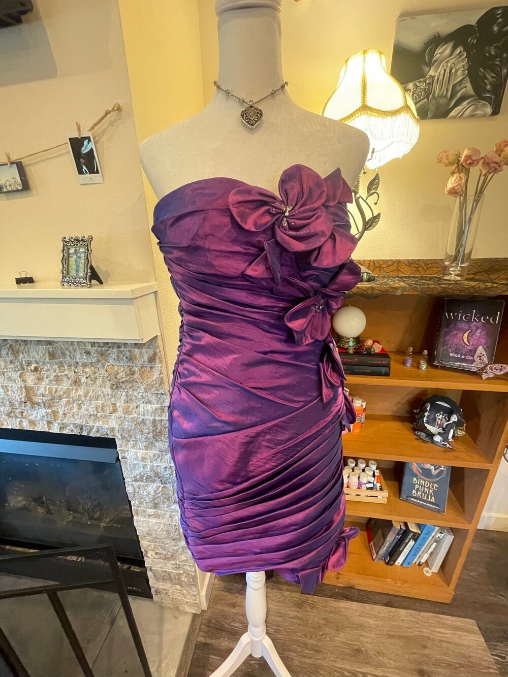 purple y2k cinderella homecoming dress